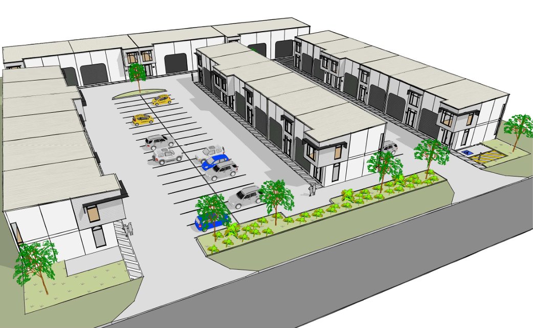 Architectural render of Ipswich 21 industrial units development